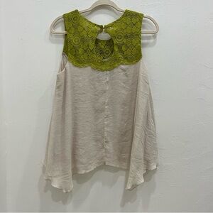 Teen Vogue for my Style Women’s‎ Cream Green Lace Top Large